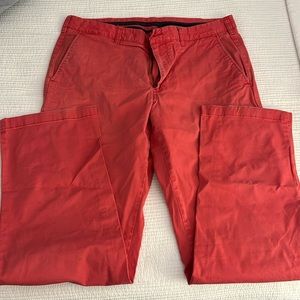Men’s Bonobos Red/pink Straight Leg Pants, size 34 x 32